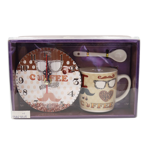 Nhà Máy Bán buôn Ngày của Cha Hộp Quà Tặng drinkware gốm cốc cà phê với đồng hồ - Product Image 4