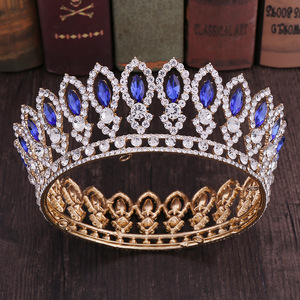 <span class=keywords><strong>Couronne</strong></span> de <span class=keywords><strong>princesse</strong></span> de mariée en cristal, diadème, rond, Baroque, strass, <span class=keywords><strong>couronne</strong></span> complète, bijou de spectacle, haute qualité, ZGH1212 - Product Image 6
