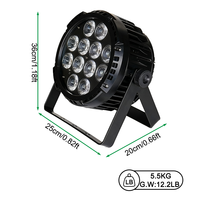 Igreslite IP65 12x18w RGBAWUV 6in1 Étanche Sans Fil Batterie Par Lumière pour Party Event Club