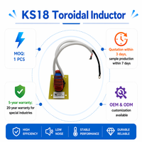 Inducteur toroïdal haute intensité KS18 510uH, bobine de refoulement PFC avec base PCB et câble de raccordement pour alimentation d'onduleur solaire