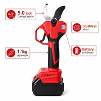 Sécateur électrique léger sans fil 1,1 kg, 5,0 pouces, sans balais, avec affichage de la batterie, pour des jardinsiers qui ne souffrent plus des mains endolories, économisez sur les coûts de main-d'œuvre