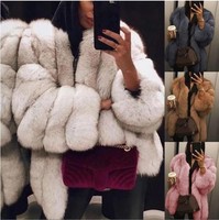 Manteau en fausse fourrure épaisse et chaude de luxe pour femmes, nouvelle mode, veste d'hiver, streetwear, manteau en fourrure élégant, 100% polyester