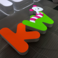 Lettres en résine époxy 3D, lettres lumineuses à LED, enseignes lumineuses