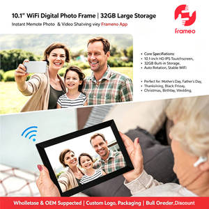 Fabricante OEM ODM Número 1, Mejor Oferta en 7 Días, Marco de Fotos <span class=keywords><strong>Digital</strong></span> Electrónico WiFi de 10.1 Pulgadas con Aplicación Frameo y 32 GB de Almacenamiento - Product Image 5