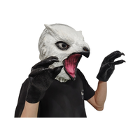Masque hibou réaliste sans cheveux avec griffe masques de hibou d'Halloween pour la fête monstre hibou Costume adultes enfants