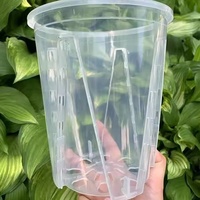 Fournitures de jardin prix de gros bon marché jardinière d'orchidées transparente pp pots en plastique transparent pour plantes