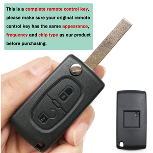 <span class=keywords><strong>Clé</strong></span> Pliante Télécommande 2 Boutons 433 MHz Puce PCF7961 Lame HU83 pour <span class=keywords><strong>Peugeot</strong></span> 207 307 308 408 CE0536 - Product Image 2