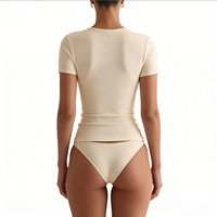 T-shirt personnalisé de 230 g/m² en tissu épais, coupe décontractée, pour le fitness, uni, de luxe, basique, vintage, style baby tee, ou crop tee vierge