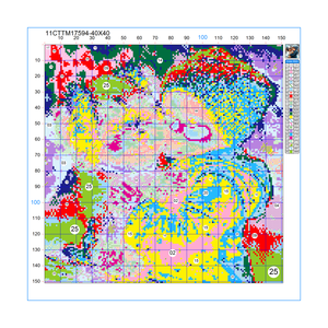 Kit <span class=keywords><strong>Punto</strong></span> <span class=keywords><strong>Croce</strong></span> 40x40cm Cane e Ragazzo, Ricamo Fai da Te 11CT/14CT per Decorazione Casa, Design Floreale, Regalo Ecologico - Product Image 2