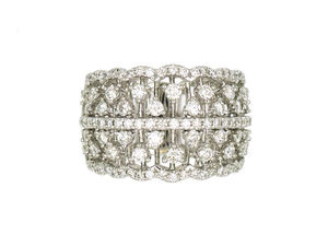 Anillo de Boda de Media Luna de Alta Joyería, Diseño de Joyería Personalizado de Excelencia, Oro de 18k, Diamante 100% Natural, para Mujer - Product Image 6