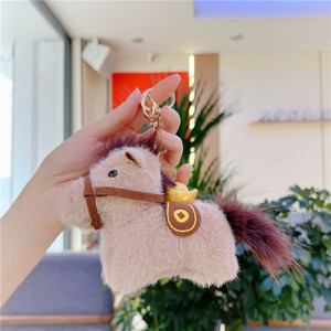 ตุ๊กตาม้า 3 มิติ ขนาดเล็ก ขายส่ง ของเล่นตุ๊กตาขนนุ่มรูปม้า จี้ห้อยกระเป๋า พวงกุญแจตุ๊กตาขนนุ่ม - Product Image 6
