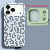 Coque de téléphone en silicone souple antichoc à motif léopard de luxe pour iPhone 16 15 12 13 14 17 Pro Max