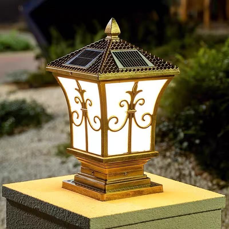 Dingdian LED Landscape Lighting 3 Color Pathway Lights Outdoor Remote Control Pillar IP54 Waterproof Solar Garden Light