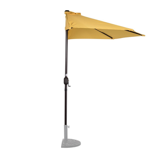Parapluies de jardin <span class=keywords><strong>Parasol</strong></span> 2.7m(9ft) Jardin <span class=keywords><strong>Balcon</strong></span> <span class=keywords><strong>Demi</strong></span> Parapluie Semi-Circulaire avec Manivelle, pare-soleil Semi-Circulaire - Product Image 1