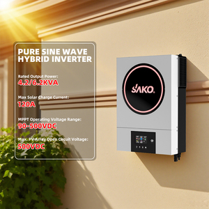 SAKO onduleur solaire hybride 6kw sur hors réseau 4200w 24v MPPT onduleur solaire 48v <span class=keywords><strong>DC</strong></span> à 220v AC onduleur solaire hybride - Product Image 1