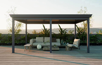 Pérgola Motorizada de Aleación de Aluminio para Exteriores, Color y Tamaño Personalizados, LED, Garantía de 3 Años, Cubierta de Techo Abatible Impermeable