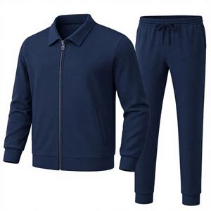 Chándal Informal de Invierno con Capucha, Chándal de Poliéster y Algodón Ecológico, Estampado Sólido, Bordado, Diseño 2 en 1 - Product Image 1