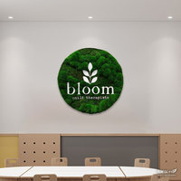 Enseigne murale LED avec logo en mousse, directement de l'usine, enseigne en mousse artificielle, enseigne murale verte, enseigne lumineuse avec logo, enseigne de réception de bureau