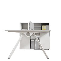 Bureau de travail commercial multi-personnes au design moderne avec boîte à câbles intégrée