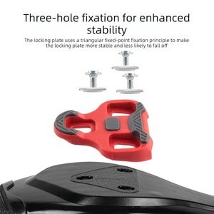 Calas de Bicicleta de Carretera de 3 Orificios Compatibles con LOOK <span class=keywords><strong>KEO</strong></span>, 0/4.5/9 °   Zapatillas Universales de Ciclismo sin Cordones de Nailon Flotante para Interiores/Exteriores - Product Image 4