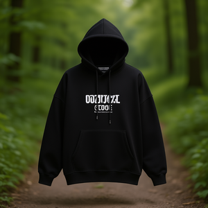 Sweat-shirt unisexe à capuche noir, motif uni, imprimé sur le devant, coupe ample, en coton French Terry, tailles XS à XXL, décontracté, pour l'automne - Product Image 2