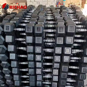 Set di <span class=keywords><strong>Manubri</strong></span> Esagonali Commerciali da 2,3 kg a 45 kg per Palestra Domestica, Pesi Rivestiti in Gomma in Ghisa - Product Image 3