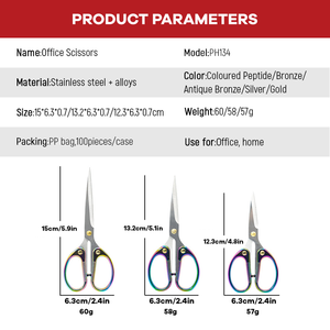Kéo văn phòng nhỏ bằng thép không gỉ dành cho trẻ em, học sinh, gia đình, làm thủ công, cắt giấy, cắt bài tập, cán kim loại - Product Image 3