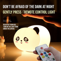 Lampe de nuit LED en silicone mignonne pour enfants et bébés, douce au toucher, à intensité variable, idée cadeau pour la chambre à coucher