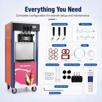 Nouvelle machine à glace molle à haute production 28L/h GQ-8226 en acier inoxydable, automatique, 3 saveurs, usage commercial