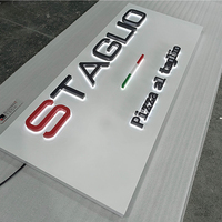 Letrero LED 3D Personalizado con Nombre de Negocio Comercial, Letras de Acrílico con Retroiluminación Dorada, Corte Láser, para Interiores y Exteriores de Oficinas y Tiendas
