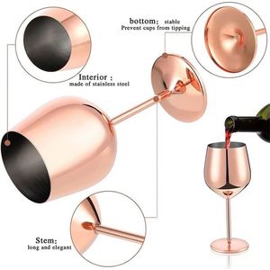 Copas de Vino Tinto de Acero Inoxidable de Alta Calidad al por Mayor con Asa, 18oz, Altas, Reutilizables, Ecológicas para Bodas, Fiestas y Cumpleaños - Product Image 3