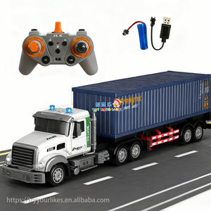 Modelo de Caminhão Contêiner RC em Escala 1:12 com Controle Remoto 9Ch 2.4G com Luzes e Música - Product Image 1