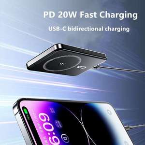 Magnetic <b>Solar</b> Wireless Power Bank 5000mAh 15W Fast Charging Type-C Portable Mini for Phone - Product Image 2