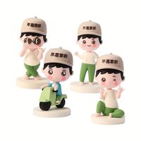 PINSHUO Figurines de mascotte en PVC écologiques personnalisées et poupées mignonnes sur le thème de l'anime/du romantisme/du rétro, emballage en boîte mystère