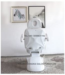 เตียงไฟฟ้าสามมอเตอร์นวดไฟฟ้าเก้าอี้เสริมสวยเฟอร์นิเจอร์ร้านเสริมสวยสีขาวสุดหรู - Product Image 3