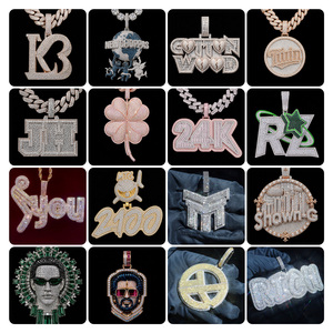 Collier pendentif en moissanite glacée, argent 925, bijoux hip-hop personnalisés pour hommes, accessoire chaîne cubaine tendance - Product Image 4
