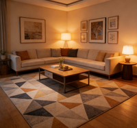 Moquette de couloir de banquet d'hôtel haut de gamme, design moderne, Axminster, 80% laine, tissée à la machine, antidérapante, antistatique