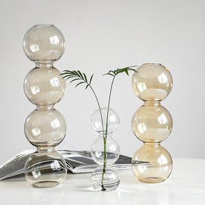 Einzigartiges Design Dekorative Blasenglas-Blumenvase Günstige Borosilikat-Vase <span class=keywords><strong>Terrarium</strong></span> - Product Image 5