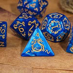 Anpassbares Logo Langlebige Plastik- & Acryl-RPG-Würfel - 7-teiliges 20mm Polyeder-Set für Tabletop-Spiele & <span class=keywords><strong>DND</strong></span>-Kampagnen - Product Image 4