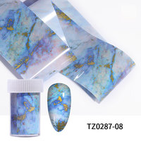 TSZS 100cm Film de transfert pour ongles en marbre japonais, motif étoile et nuage, autocollant de transfert pour ongles, accessoire de décoration pour manucure DIY