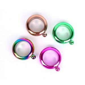 Botella de Alcohol Portátil en Forma de Brazalete de Acero Inoxidable 304, a Prueba de Fugas, Redonda, para Viajes, Whisky - Product Image 1