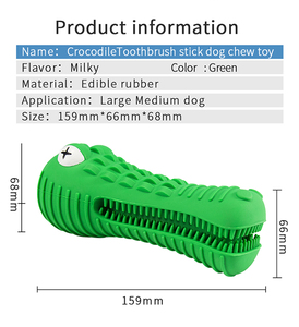 KINYU 2023 en çok satan doğal kauçuk toksik olmayan güçlü çiğneme yeteneği Squeaking ses eğlenceli çiğneme timsah şekli köpek oyuncak - Product Image 2