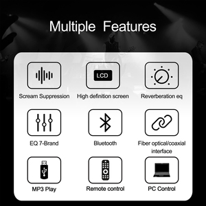 Procesador de Audio Profesional Avanzado <span class=keywords><strong>P911</strong></span> con Bluetooth, Karaoke Estéreo, Crossover, Control Remoto, Pantalla Retroiluminada y Unidad Metálica para el Hogar, Escenario y KTV - Product Image 2