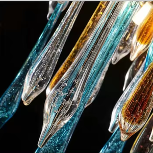 Vente en gros de lustre moderne en cristal LED or K9 pour salle à manger hôtel restaurant extérieur avec télécommande - Product Image 5