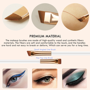 Pinceaux de maquillage individuels EMF fins, angulaires, teintés, véganes, avec logo personnalisé, pour sourcils plats, eye-liner, anti-cernes, teinture pour sourcils, marque privée - Product Image 3