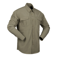Garde de sécurité Patch personnalisé tactique tissé à manches longues décontracté bouton-Up uniforme respirant bas quantité minimale de commande disponible petites tailles moyennes
