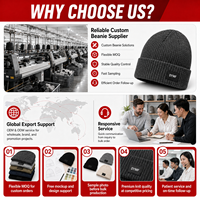 Gorro de Invierno Térmico Personalizado con Logotipo Bordado, Gorro de Punto Tipo Waffle, Gorro de Calle para Hombre y Mujer