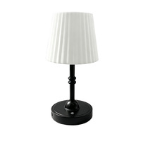 Lampe de table minimaliste moderne en verre plissé avec commande tactile, gradation progressive, lumière nocturne tricolore pour chambre et bureau
