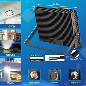 ไฟสปอร์ตไลท์ LED สว่างพิเศษ 300w สีขาวโทนเย็น 4000k ความสว่าง 30000 ลูเมนส์ สำหรับสนามกีฬาและพื้นที่กีฬา รุ่น WD-166 ไฟสปอร์ตไลท์ LED 300w - Product Image 3