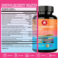 Capsules de collagène sur mesure pour l'exportation, produits de beauté, 90 unités, compléments alimentaires OEM pour les grandes marques